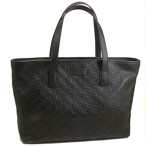 Authentic Gucci Guccissima Leather Tote Bag 211137 Black